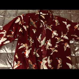 Maroon duck button up